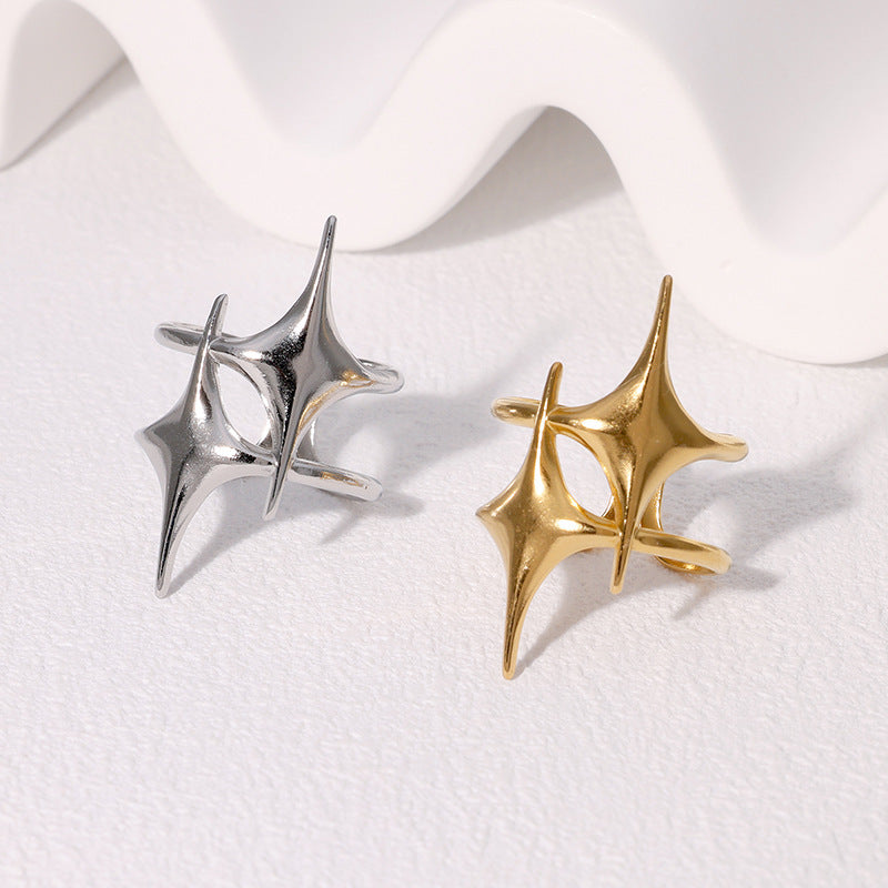 Simple Retro Aloofness Style Advanced Light Luxury Minority Design Fashion Rings