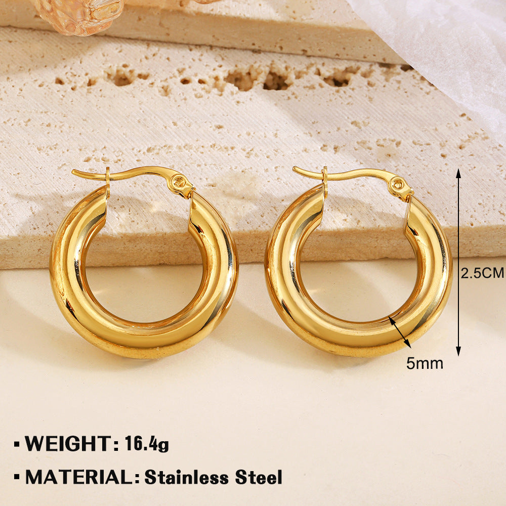 Women's Steel For French Retro Popular Simplicity Earrings