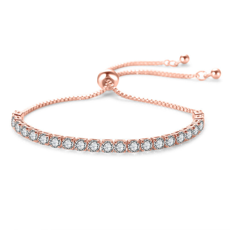Geometric Round Zircon Female Personality Adjustable Bracelet