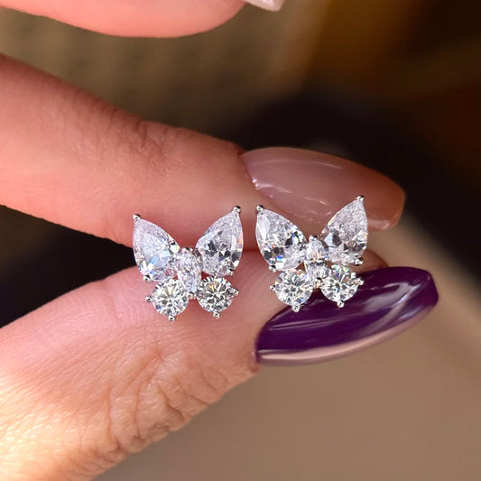 Women's Super Shiny Zircon Butterfly Full Of Fairy Style Eardrops Earrings