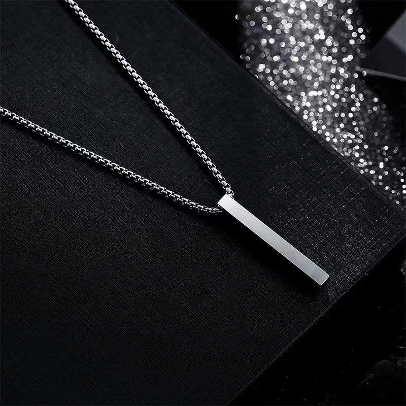 Women's & Men's Stainless Steel Long Stick Fashionable Light Luxury Hip Hop Necklaces