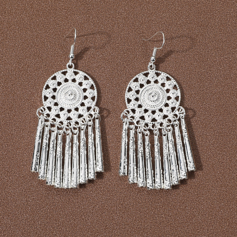 Sier Family Minority Ethnic Style Tourist Attractions Earrings