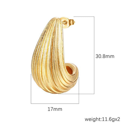 Women's Stainless Steel Fashion Gold High Class Earrings