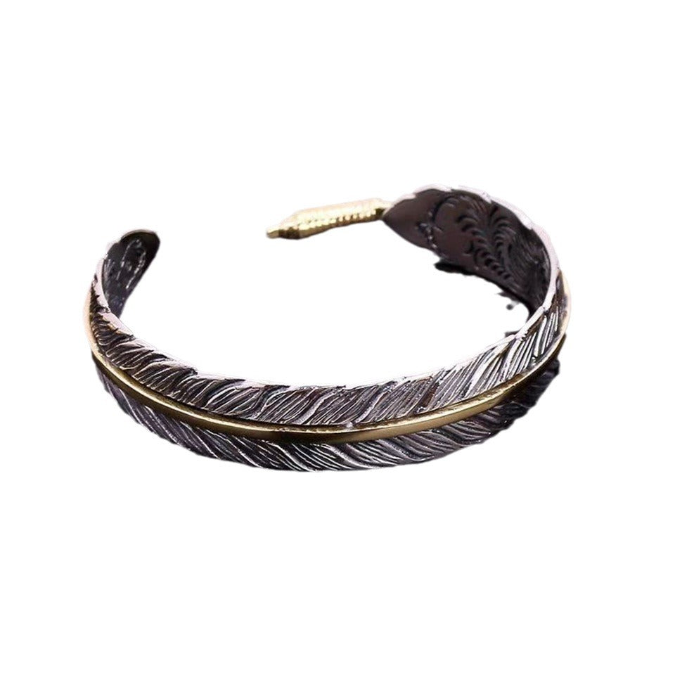 Men's Design Feather Opening Adjustable Size Strong Price Bracelet