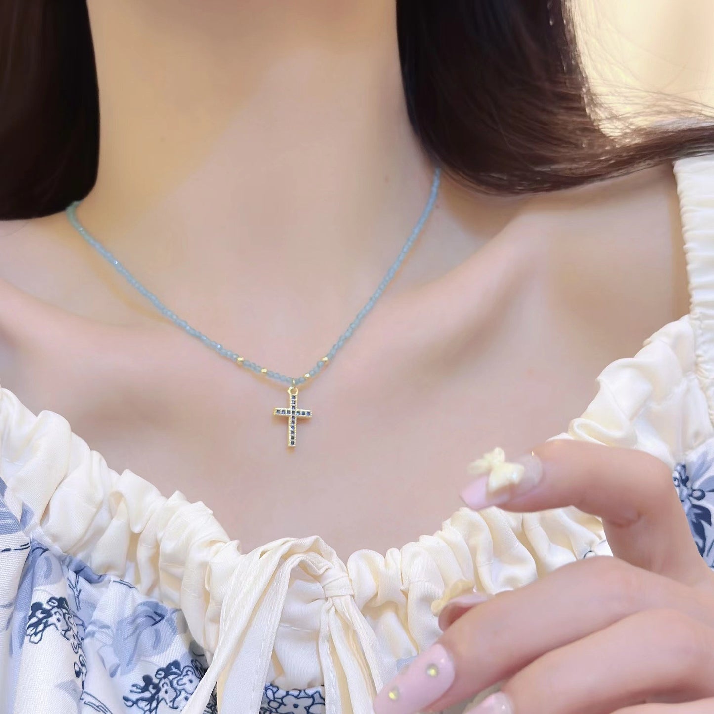 Exotic Twin Shell High-grade Female Niche Design Necklace