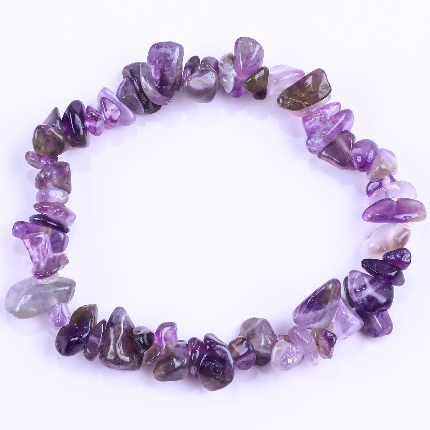 Women's Natural Stone Crystal Gravel Stretch Irregular Bracelets