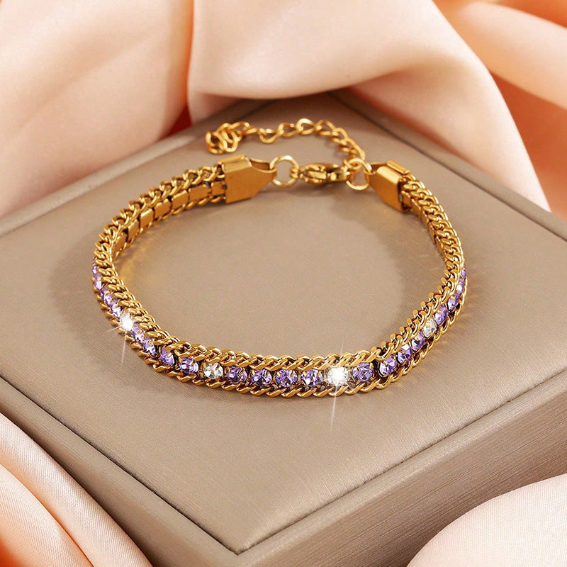 Women's Fashion Summer Versatile Personality Temperament Chain Titanium Bracelets