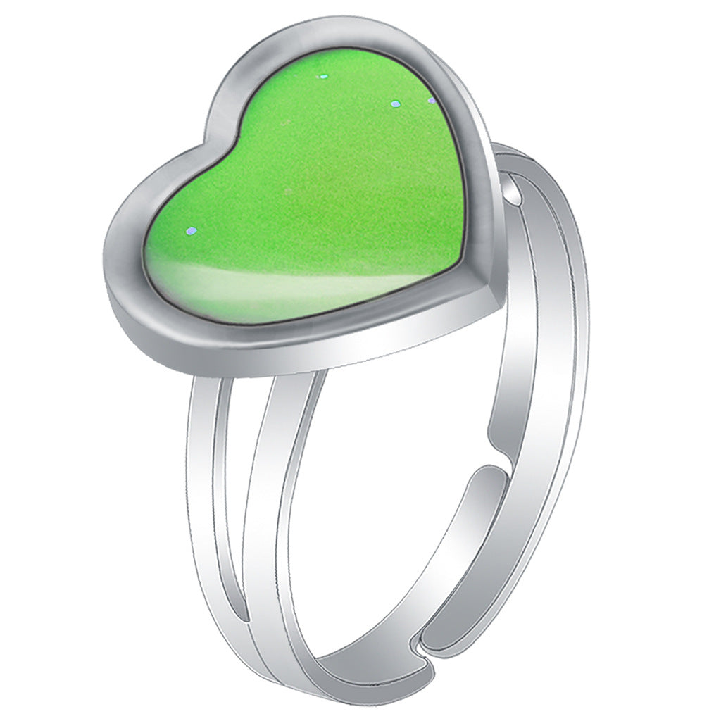Bohemian Female Heart Shaped Love Warm Ring