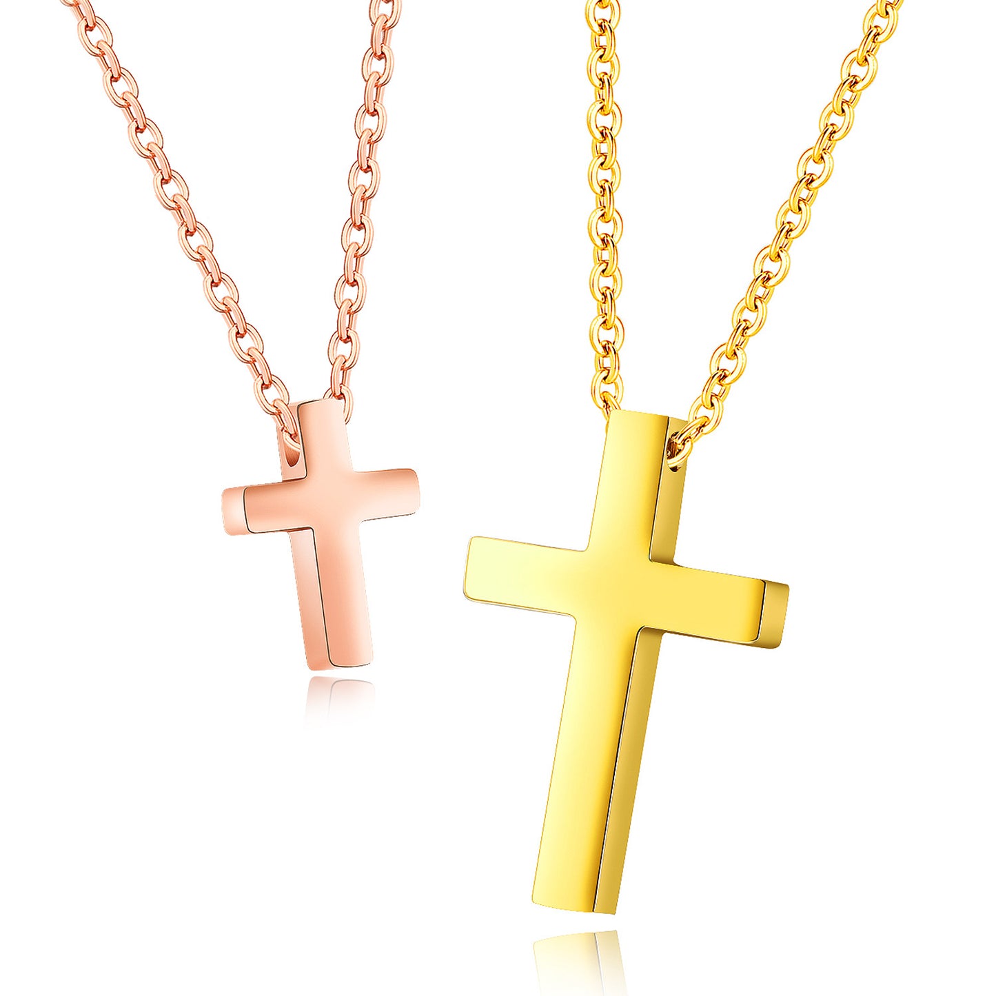 Fashion Retro Cross Titanium Steel Simple Necklaces