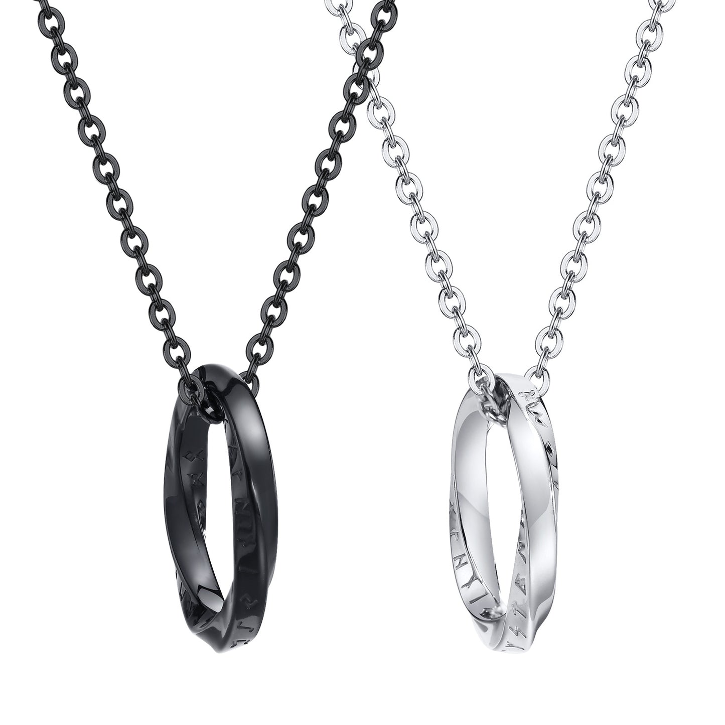 Men's Ornament Stainless Steel Viking Mobius Color Necklaces