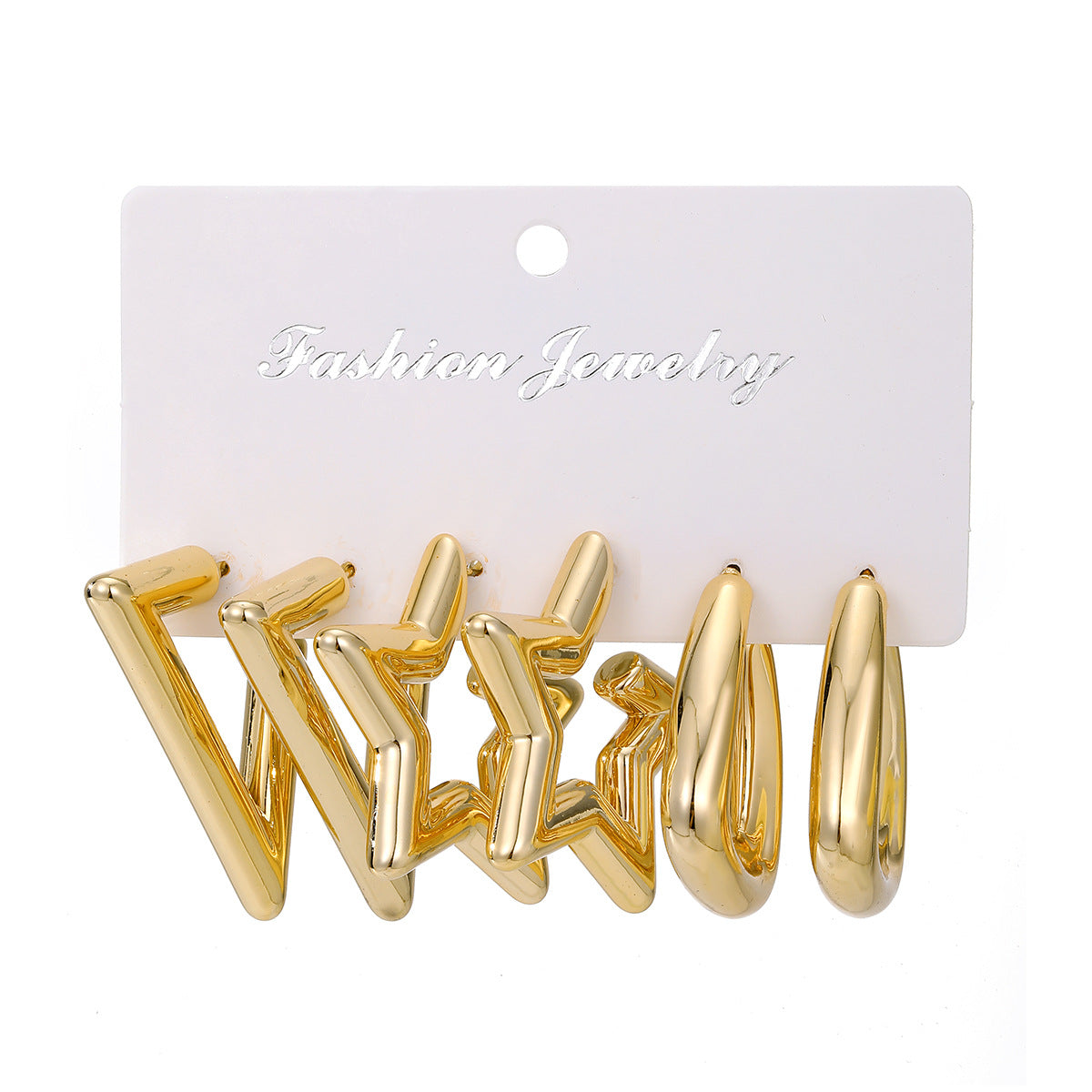 Creative Fashion Flattering Electroplated Shaped Twist Earrings