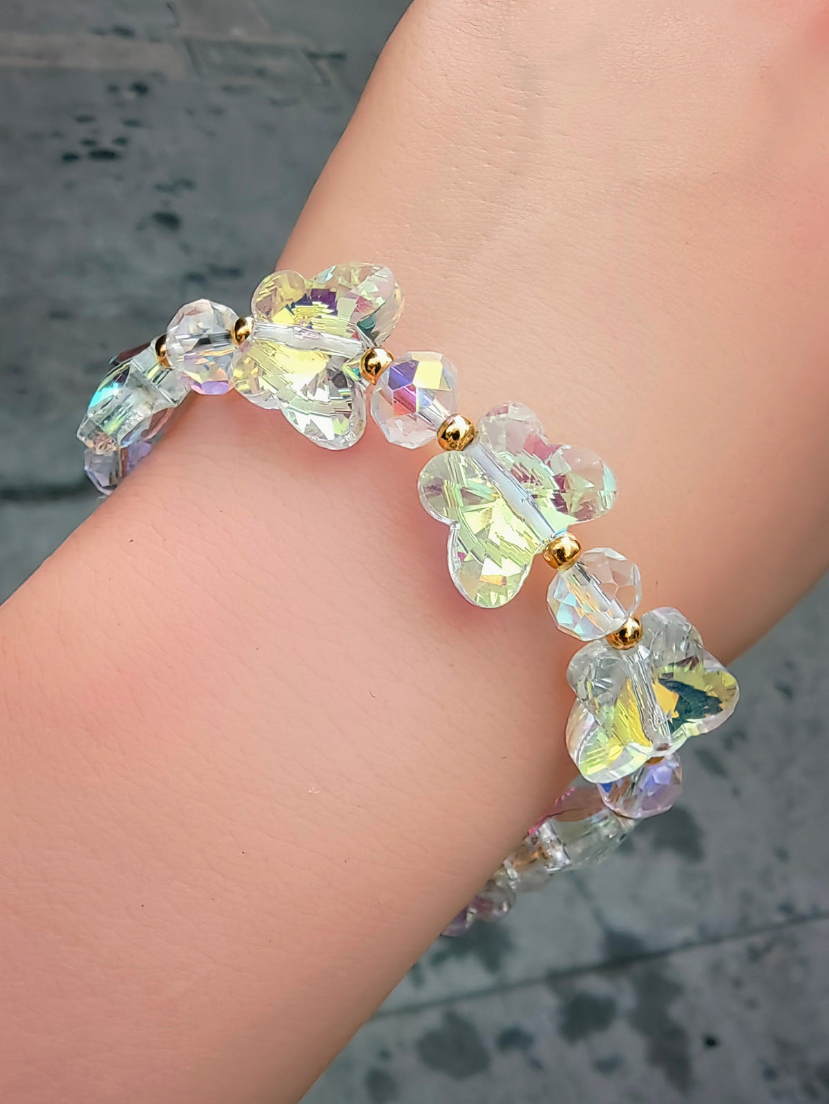 Women's Crystal Optional Sweet Fashion Ornament Butterfly Bracelets