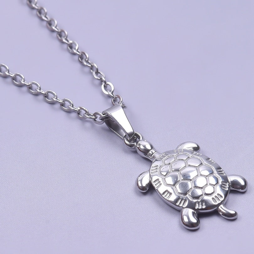 Stainless Steel Hydraulic Turtle Electroplating Ornament Necklaces
