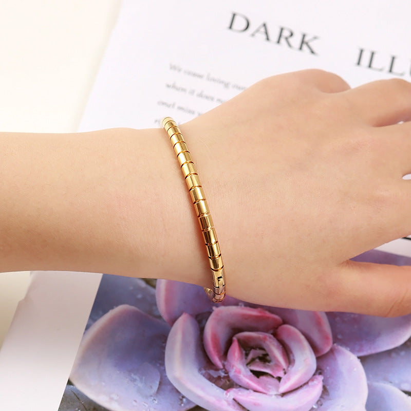 Women's Stainless Steel For Titanium No Fading High-grade Starry Bracelets