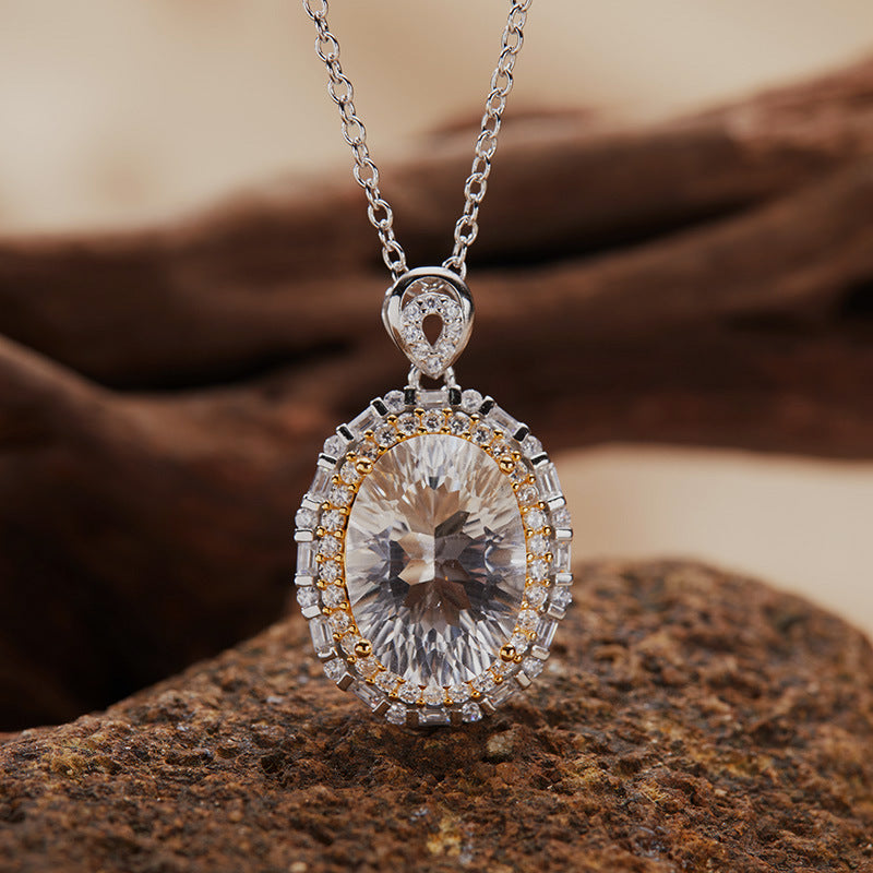 Sterling Sier Gold Natural Colored Gems Pendants