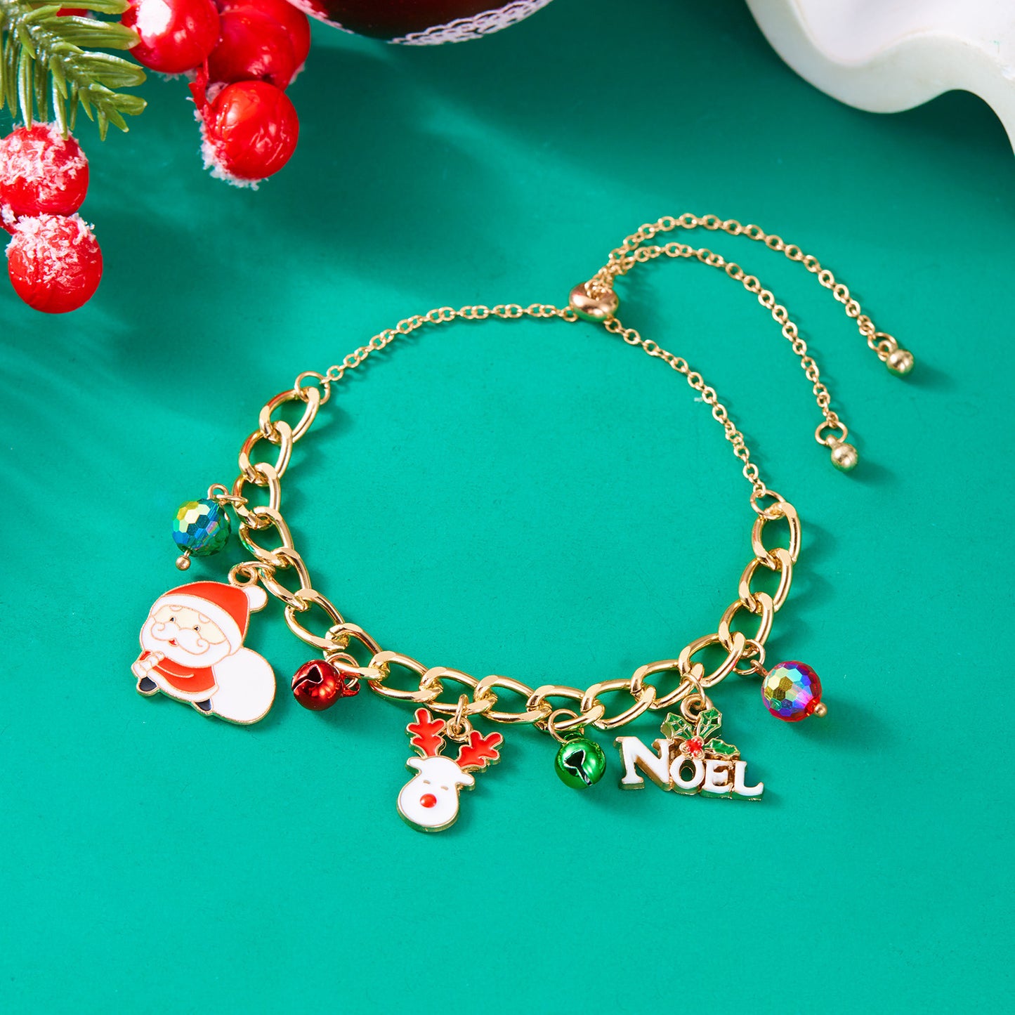 Christmas Element Fashion Santa Claus Bell Bracelets