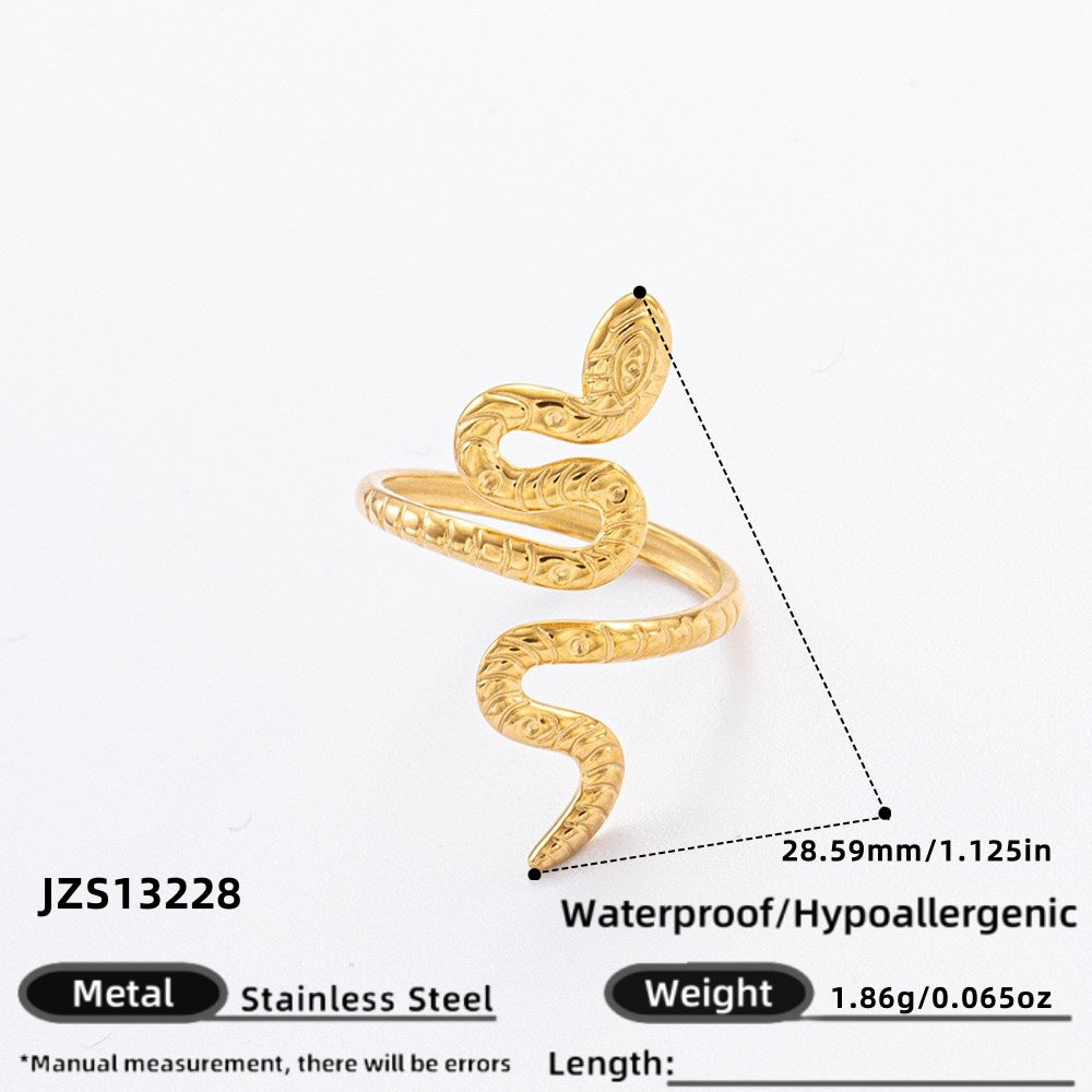 Steel Stainless Gold Plated High-grade Summer Wind Rings