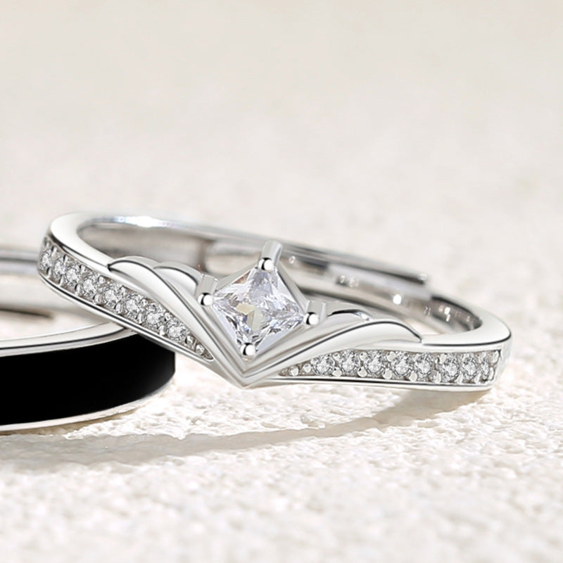 Women's & Men's Knight Princess Couple Story Guard Rings
