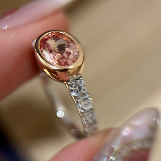 Papa Big Diamond Female Pink Sweet Rings