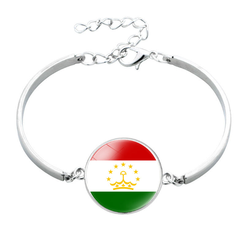 Asian National Flag Time Stone Palestine Bracelets