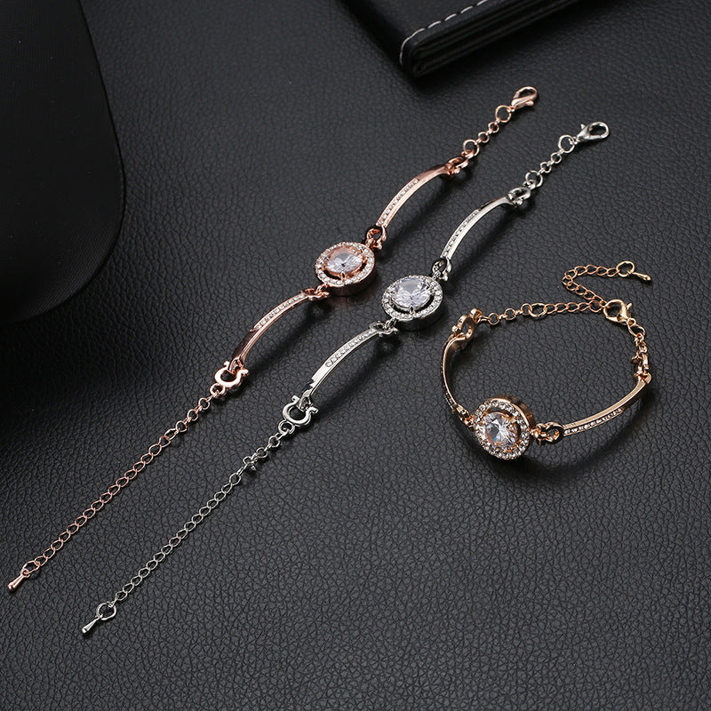 Women's Korean Fashion Gem Simple Temperamental Shining Bracelets