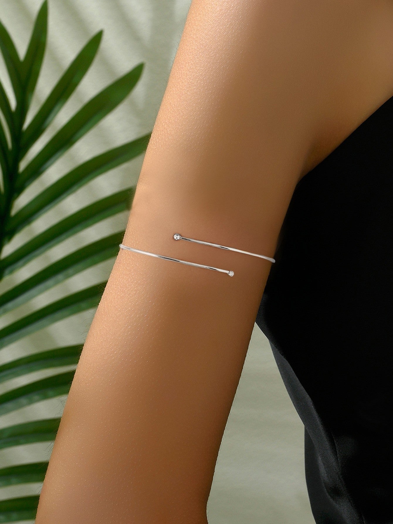 Metal Gem Spiral Diamond Armband Golden Bracelet