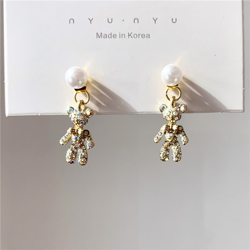 Pearl Versatile Personality Long Tassel Female Earrings