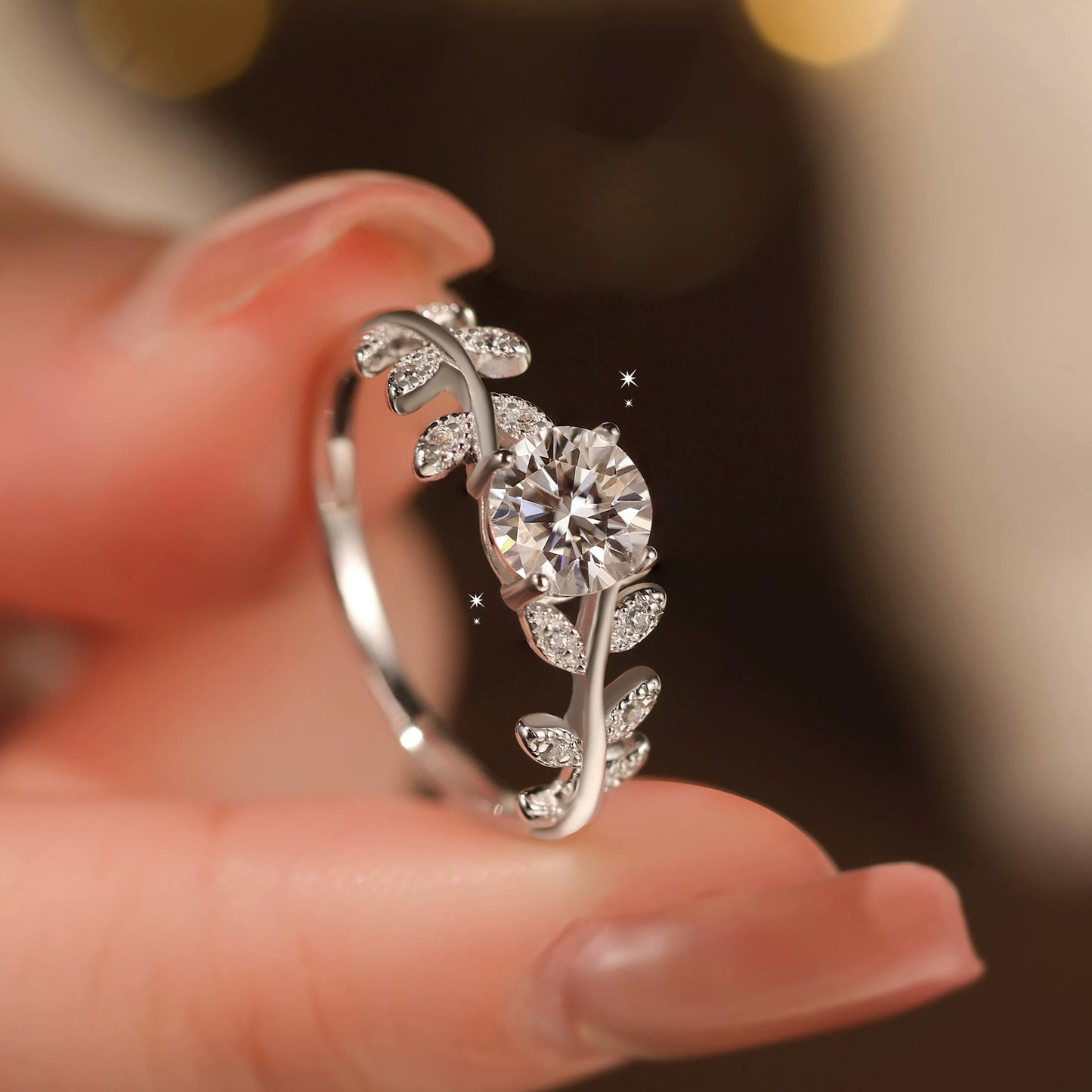 Twig Light Luxury High Sense Refined Grace Open Adjustable Gift Ring