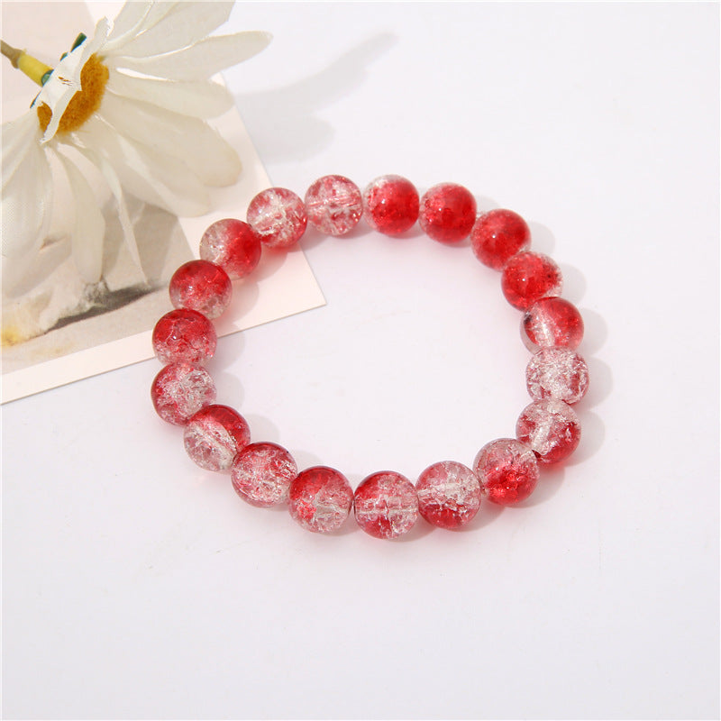 Floral Glass Two-color Pliable Temperament Hand Toy Bracelets