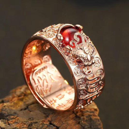 Women's & Men's Vintage Thai Sier Money Drawing Luck Rings