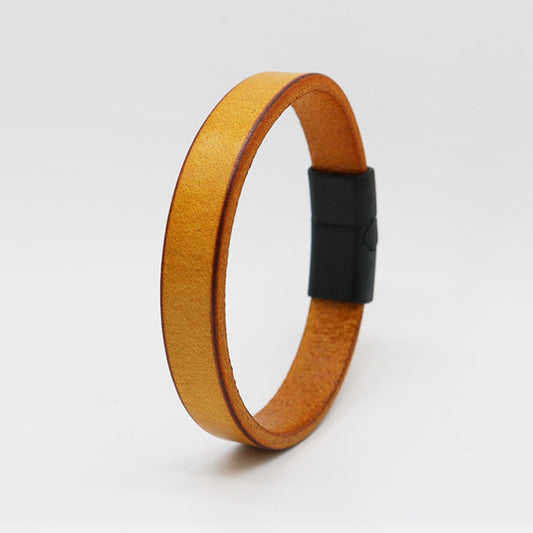 Accessories Retro Simple Glossy Cattle Leather Bracelets