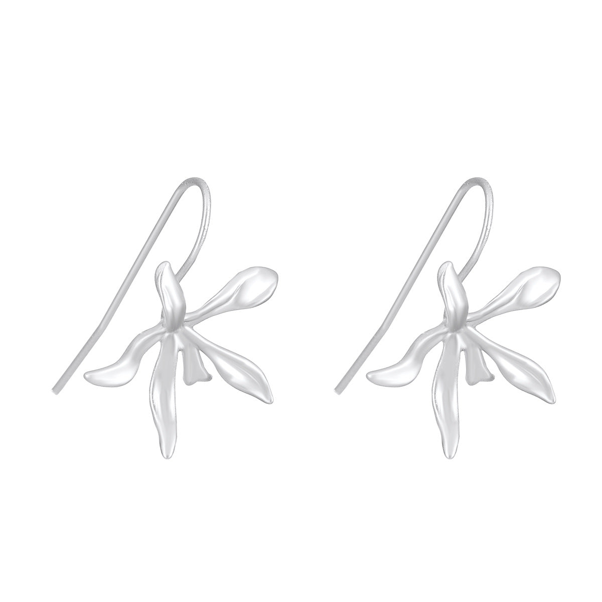 Women's Square Love Star Frosted Elegant Stainless Earrings