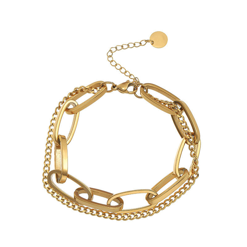 Chain Female Titanium Steel Gold Plating Bracelets