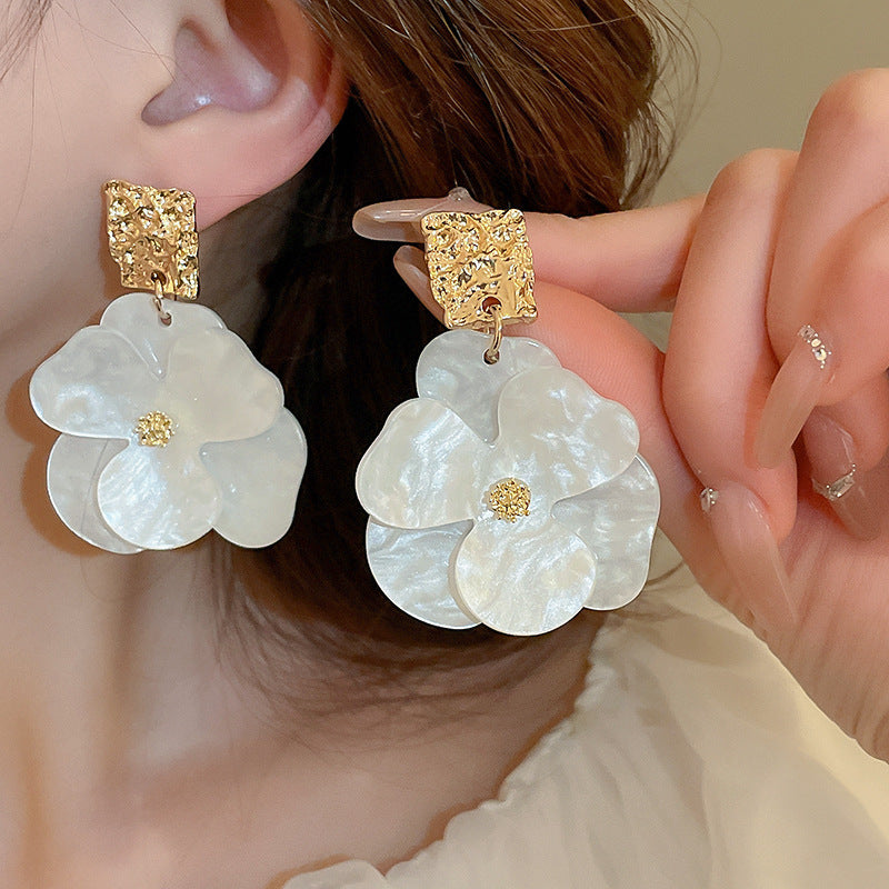 Bow Flower French Entry Lux Trendy Earrings