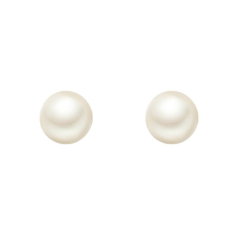 Women's Pearl Ear Female Sier Simple High-grade Light Earrings