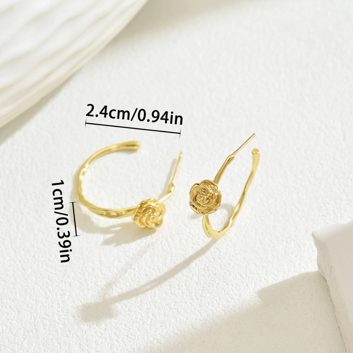 Women's Chinese Style Mori Flower Rose Design Earrings