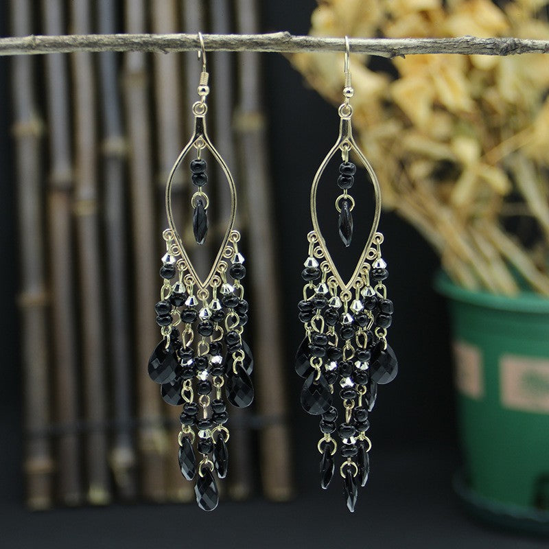 Long Fringe Special Ins Slimming Face Earrings