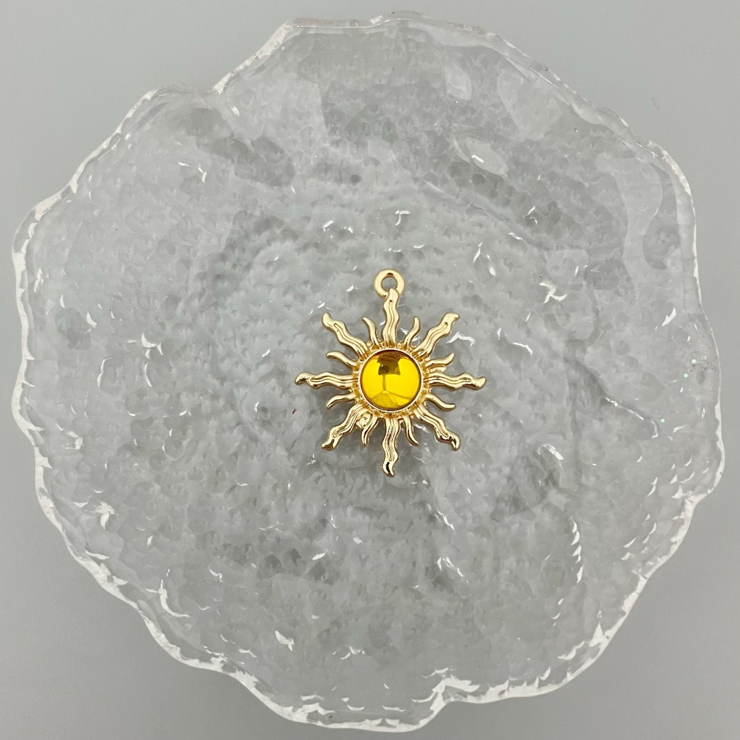 Alloy Baroque Water Transparent Series Gem Sunflower Necklaces