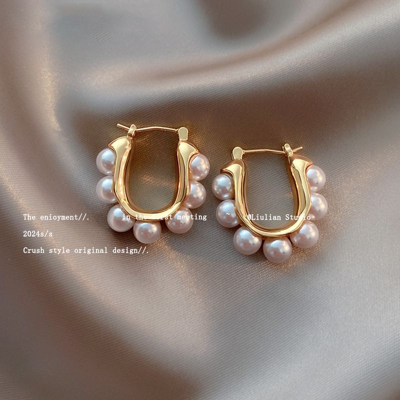 Pearl For Light Luxury Temperament High-grade Earrings