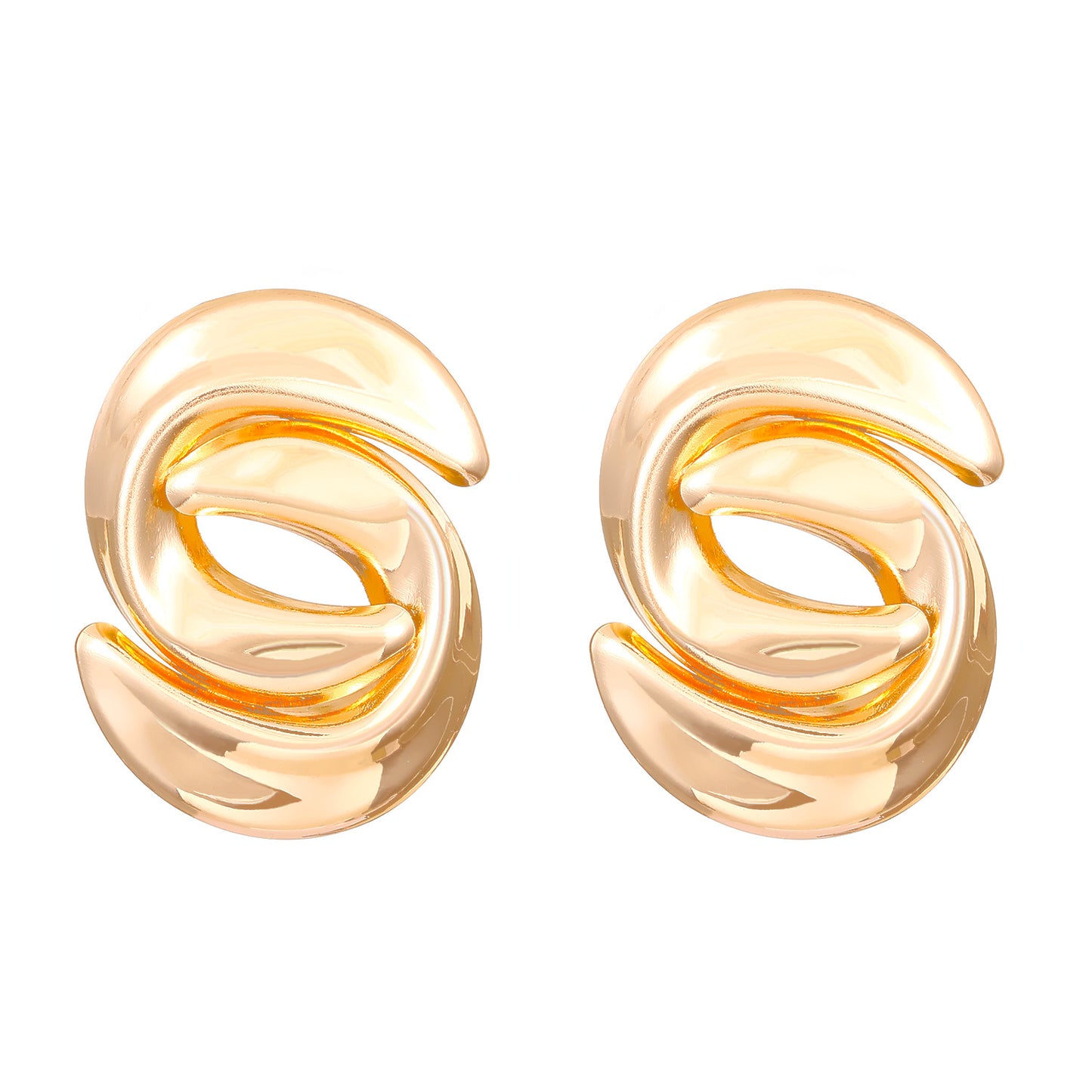 Irregular Geometric Ear Exaggerated Fashion Metal Earrings