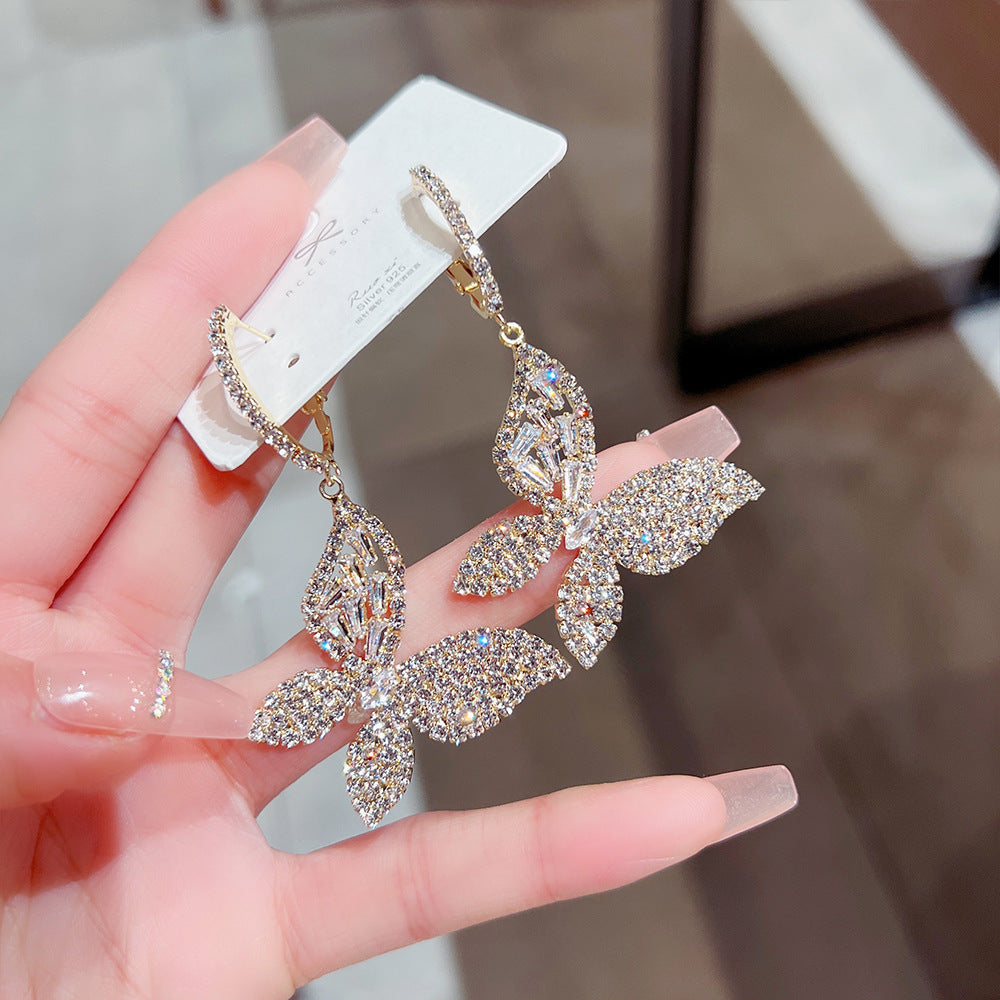 Women's Vintage Tassel Diamond High-grade Ear Minority Earrings