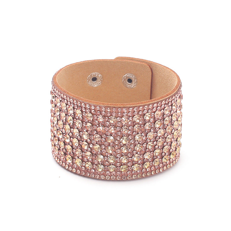 Bohemian Flannelette Snap Button Wide Fashion Bracelets