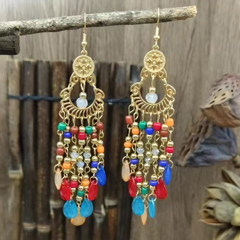 Long Fringe Special Ins Slimming Face Earrings