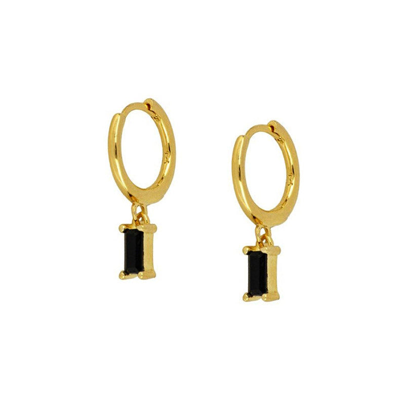 Rectangle Zircon Fashion Ear Clip Female Earrings