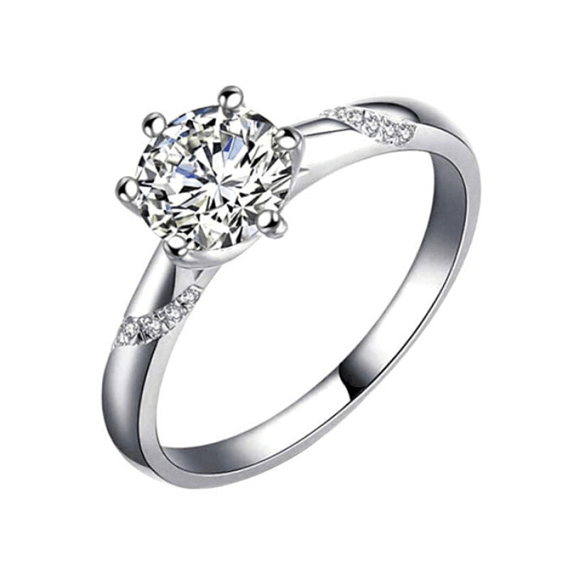 Women's Moissanite Classic Karat Live Female Broadcast Rings