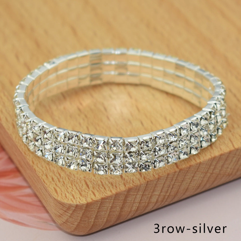 Bridal Ornament Rhinestone Exaggerated Korean Simple Bracelets