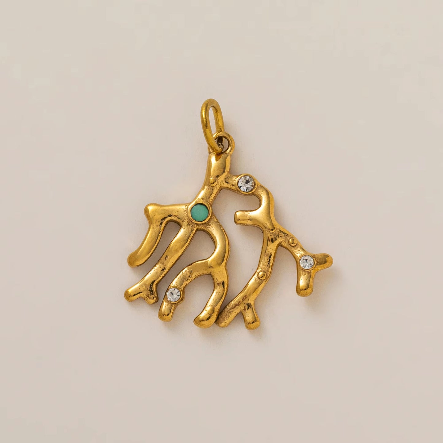 Stainless Steel Ocean Series Parts Furnace Vacuum Plating Gold Pendants
