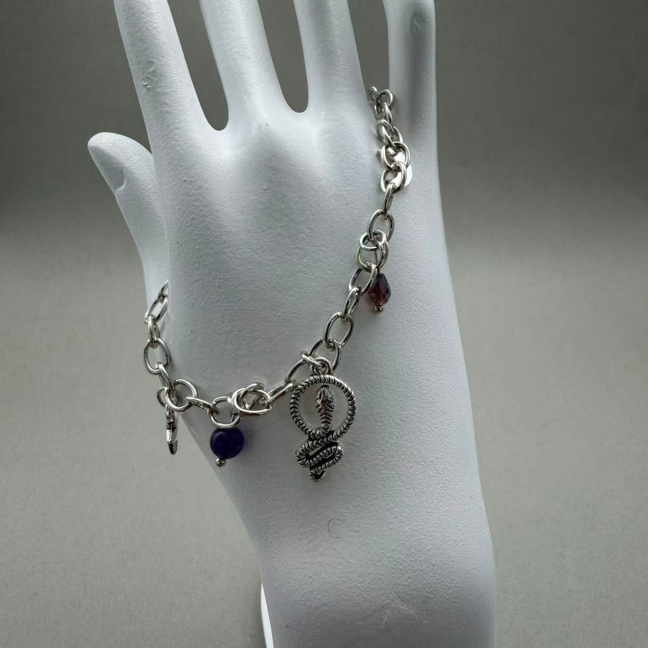 Ocean Series Personality Amethyst Design Niche Bracelet