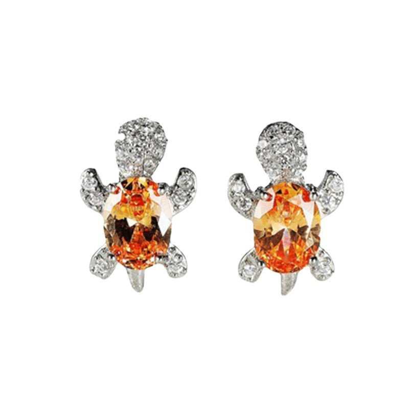 Women's Design Embroidered Glass Turtle Light Luxury Accessories Rings