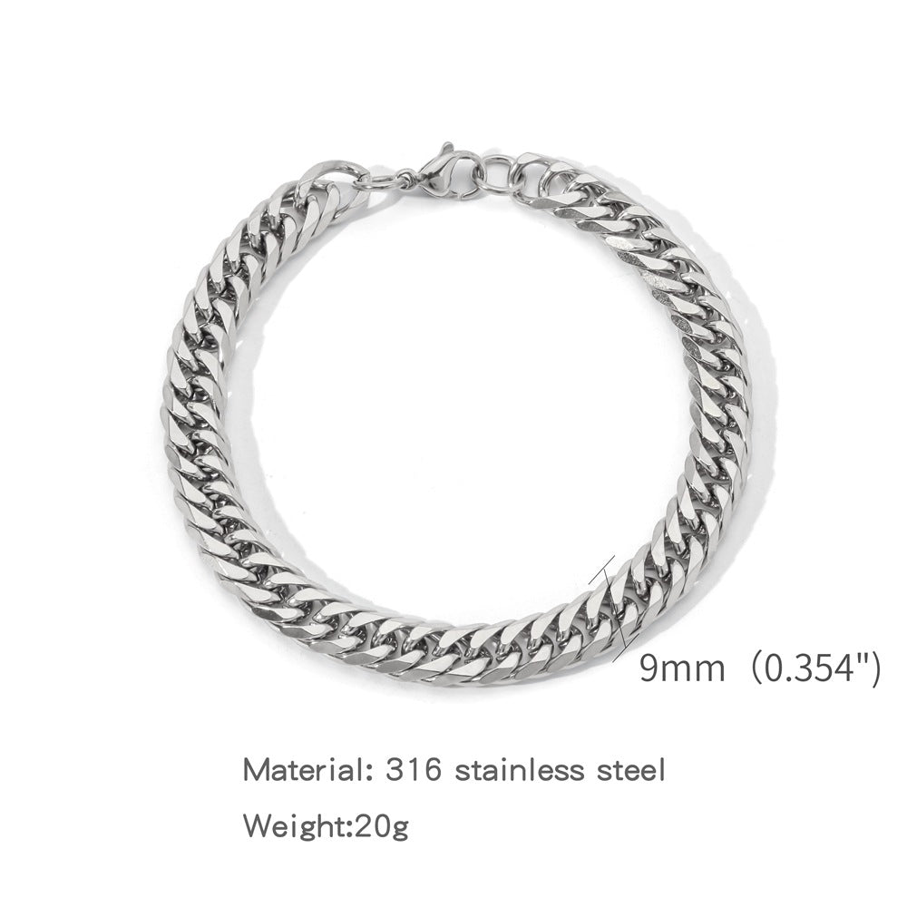 Fashion Exaggerated Electroplating Double Woven Grinding Bracelets